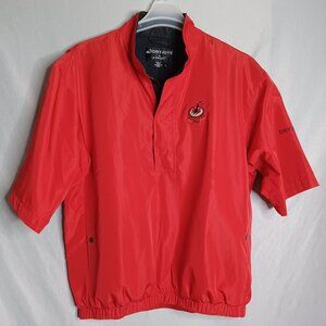 DryJoy by FootJoy Golf Jacket Mens Large Red Pullover Water Resist Regatta Bay